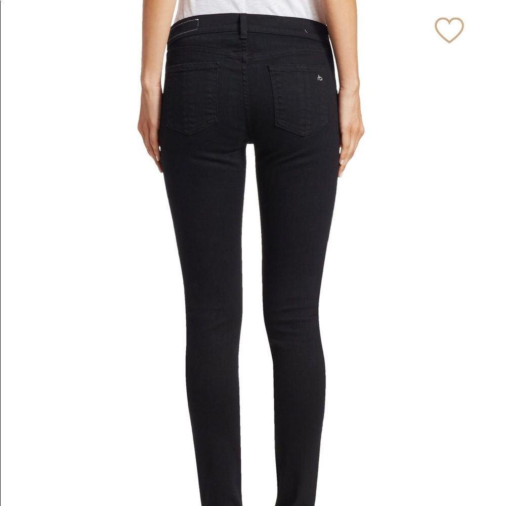 Rag and Bone; black skinny jeans